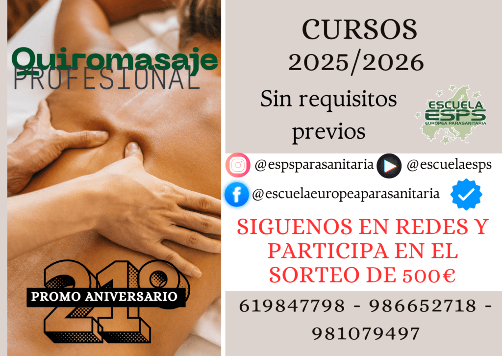 quiromasaje curso profesional de quiromasaje, escuela de quiromasaje